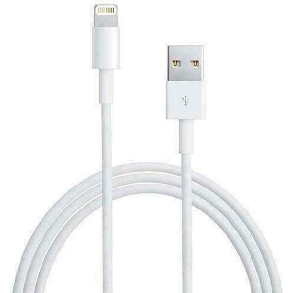 USB-laddningskabel Förstärkt sladd 2M Vit För iPhone 6 7 8 Plus X XS XR 11 Pro Max Vit