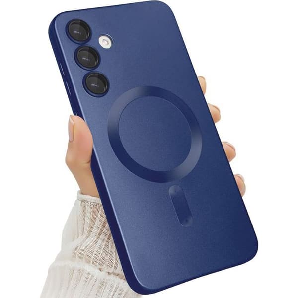 Siliconfodral - BOOLING - för Samsung Galaxy A37 5G - med magnetring - Mörkblå marinblå
