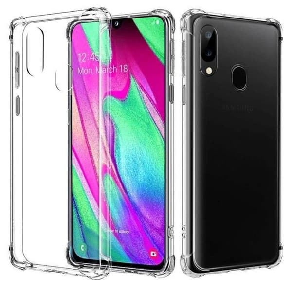 Transparent stötsäkert silikonfodral till Samsung A10