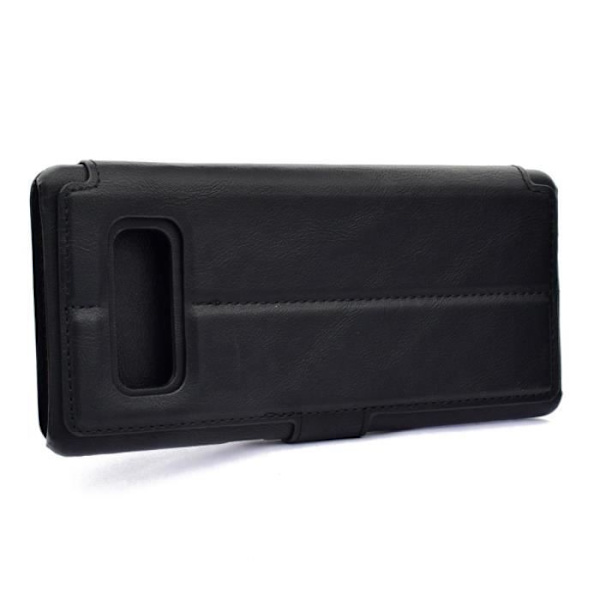 Samsung Note 8 Fodral - Premium Läder - Flip Cover - Anti-Shock Skydd - Svart - Blandat Svart