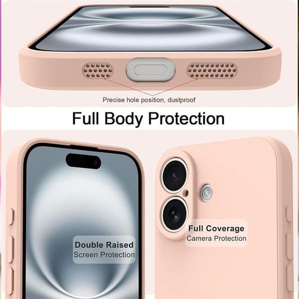 Skyddsskal - BOOLING - för iPhone Air - Ultra Slim Silikon Stötsäker - Rosa - 2 Glas Rosa