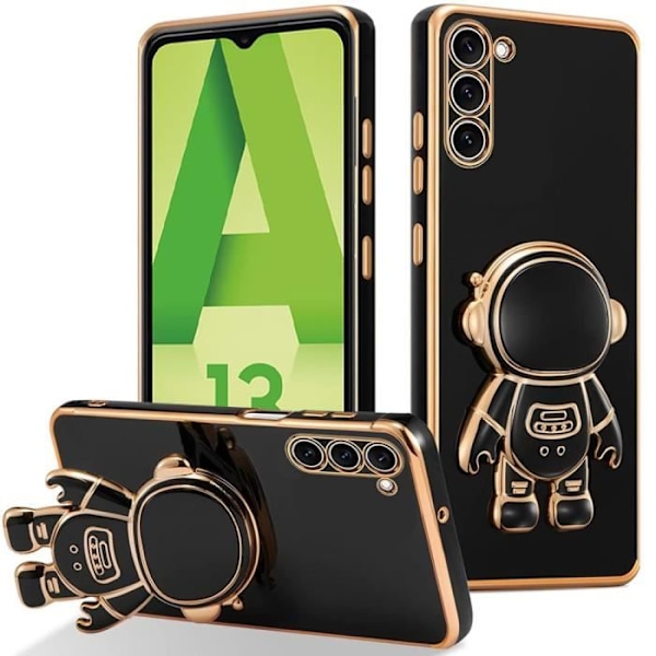 Skyddsskal - BOOLING - Samsung Galaxy A13 5G / A04s - Mjuk TPU - Astronautmönster - Svart Svart