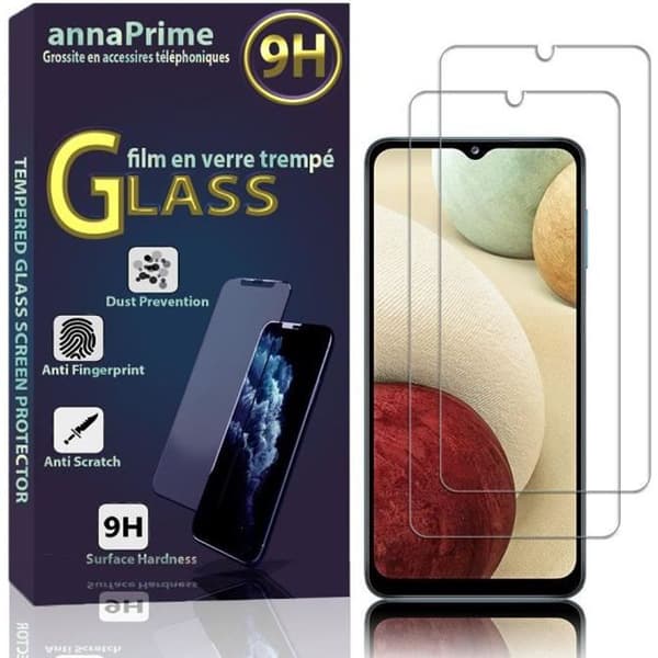 Skyddsglas - VCOMP - 2-pack - Härdat glas - Samsung Galaxy A12 6.5" - Represistent