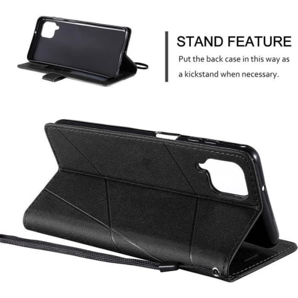 Skyddsöverdrag - BOOLING - Samsung Galaxy A25 5G - Syntetiskt läder - Stötdämpande - Retro Svart
