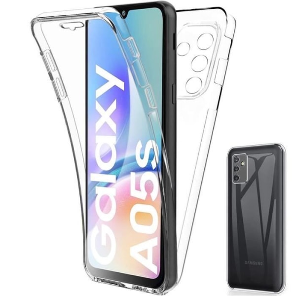 Fodral för Samsung Galaxy A05s - 360° skydd Transparent Stötsäker Silikon+PC (ej för Galaxy A05)