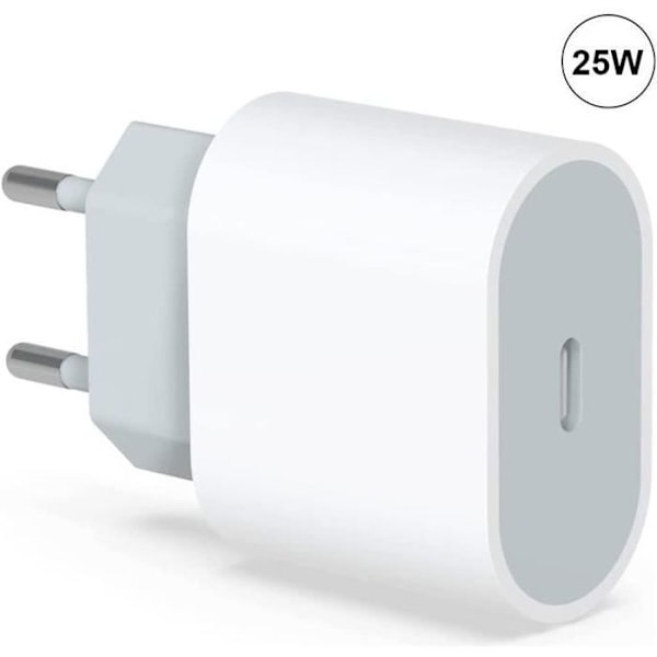 USB-C-laddare 25W - E.F.Connection - Väggadapter - Snabbladdning - Kompatibel med Samsung Galaxy A05 A55 Vit