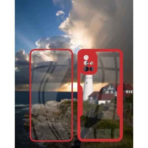 Fodral för Samsung S22 Plus (6,6") Red Hard 360 graders helkroppsskydd Solid
