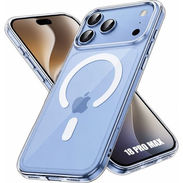 Skal för iPhone 18 Pro Max, Skydd med Antichock Magnetring - Transparent Transparent