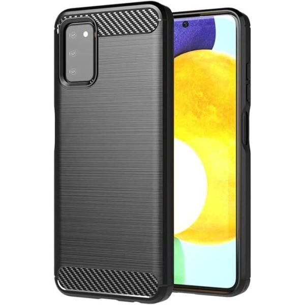 Fodral för Samsung A03S (6,5") High Resistance Line Pattern Steel Protection Black Svart