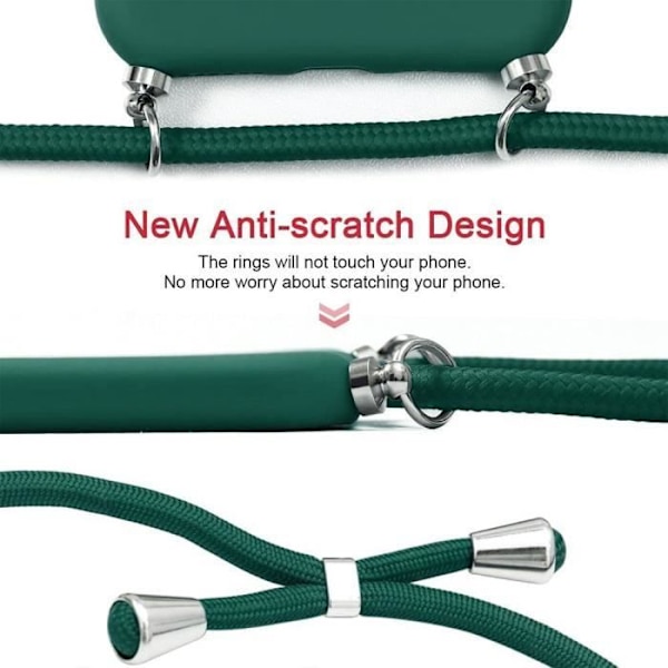 Crossbody-fodral för Samsung Galaxy A35 5G, skydd med justerbar axelrem, stötsäkert skydd, midnattsgrön