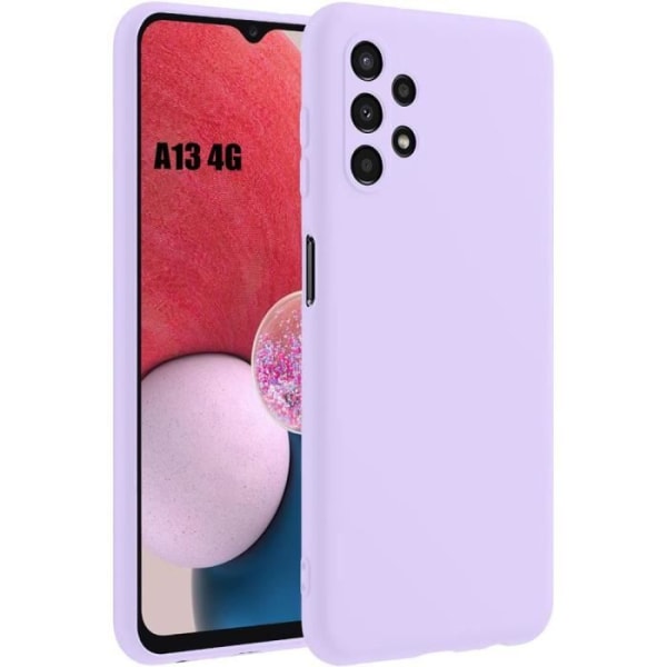 Etui til Samsung Galaxy A13 4G (ikke til A13 5G) - Ultra Slim Liquid Silicone Protection Lilla