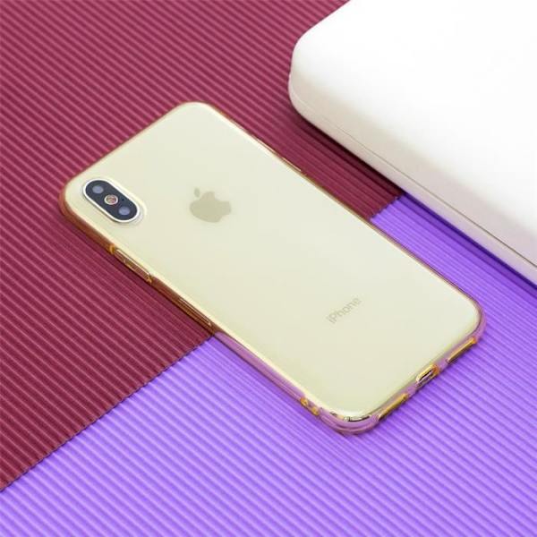 Mjukt flexibelt fodral för Apple iPhone XR (6.1"), genomskinligt fodral 2 STK härdat glasfilm + 1 ST TPU Silikon Slim Cover Gul
