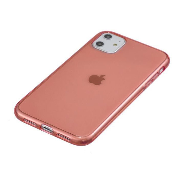 Mjukt flexibelt fodral för Apple iPhone 11 Pro (5,8"), genomskinligt fodral 2 STK härdat glasfilm + 1 ST TPU Silikon Slim Cover Röd