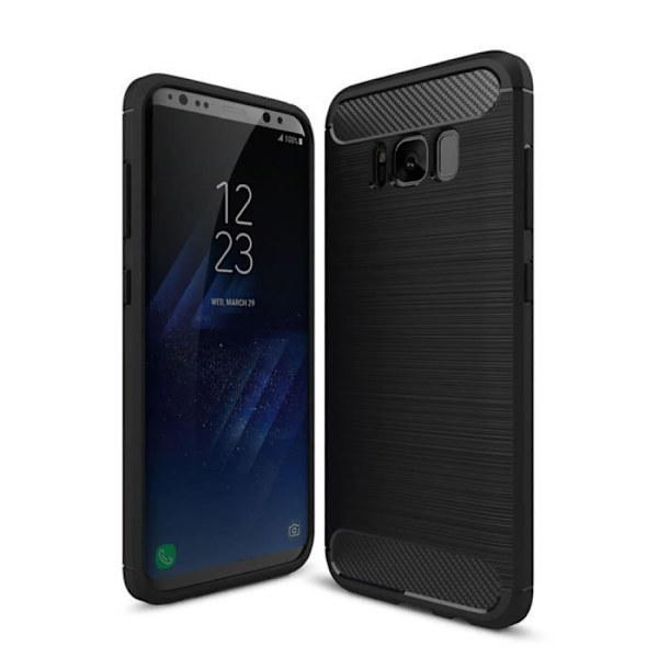 Fodral - BeCool - Galaxy S8+ - TPU - Kolfiber - Elegant Grå
