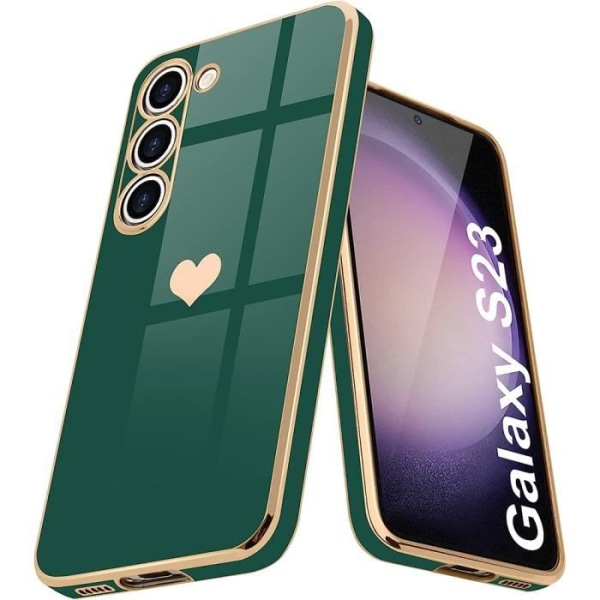 Fodral till Samsung Galaxy S23 Skydd Silikon Nattgrön Anti-Scratch Ultra Slim