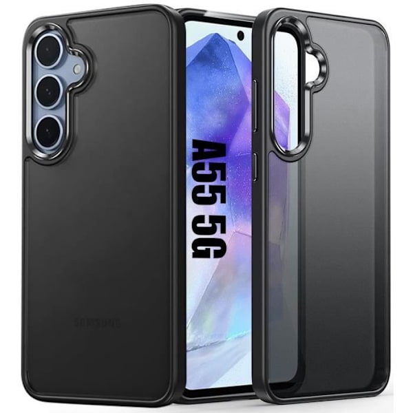Coque - Samsung - Galaxy A55 5G - Anti-Ripskydd - Ultra-Tunn - Hård Genomskinlig Svart, genomskinlig