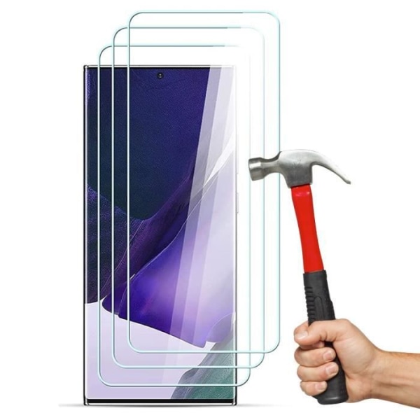 3-pack härdat glas för Samsung Note 20 Ultra (6,9”) 3D Pålitlig 9H hårdhet Anti-Scratch Full Transparent