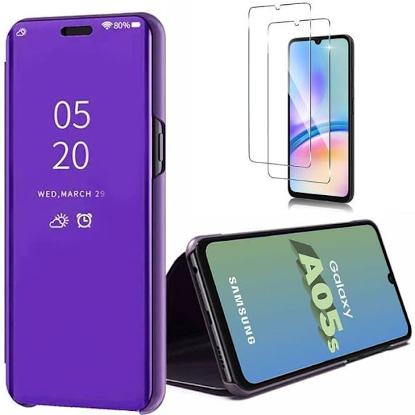 Skyddshell - BOOLING - Samsung Galaxy A05s - Lila - Stötsäker - Smart Flip Cover Lila