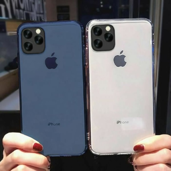 Silikonfodral för iPhone 13 Marinblå och 2 härdade glasögon marinblå