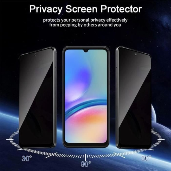 2 Anti-Spy Tempered Glasögon för Samsung Galaxy A05s skärmskydd