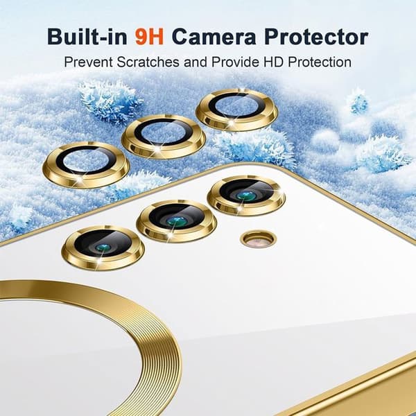 Skyddsskal - BOOLING - för Samsung Galaxy A56 5G - Guld - Magnetring - Represistent gyllene