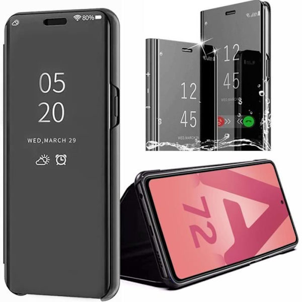 Fodral för Samsung A72 (6") Bekvämt SMART VIEW 369 graders skydd Svart Svart