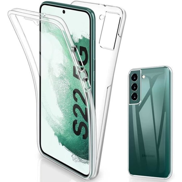 Fodral för Samsung S22 (6,1") TPU Stötsäker helkropp Anti-fingeravtryck 360 graders skydd Transparent