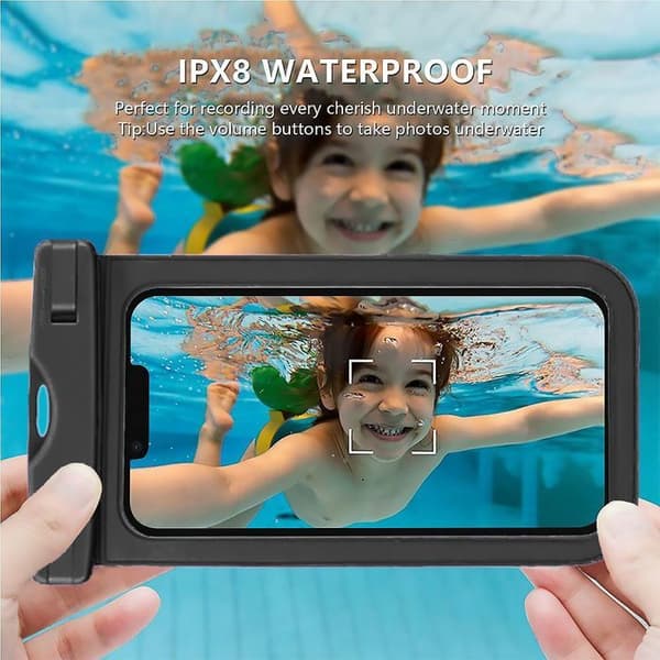 2x Vattentät Fodral för Redmi Note 15/Note 15 Pro/Note 14 Pro Plus/Note 13/Note 12/Note 11/11S/10 - Svart Svart