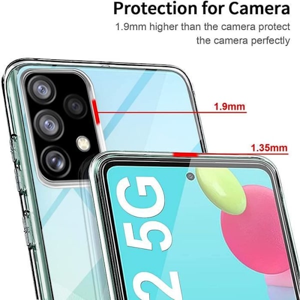 Fodral för Samsung A12 Förstärkt skydd Högkvalitativt silikontransparent Transparent
