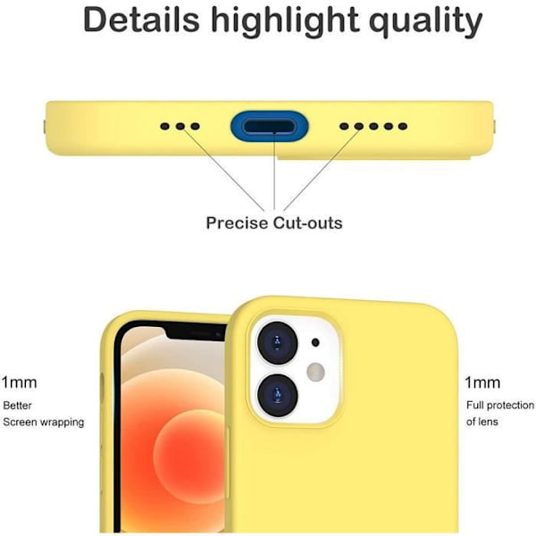 Skal - Silikon - iPhone 13 Pro Max - Gul - Antislip - Mjuk Gul