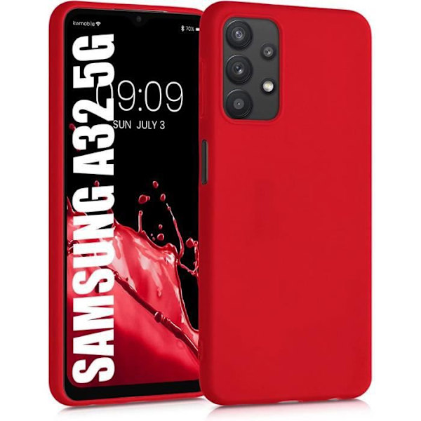 Silikonfodral till Samsung A32 5G - BOOLING - Ultratunt mjukt skydd - Röd Röd