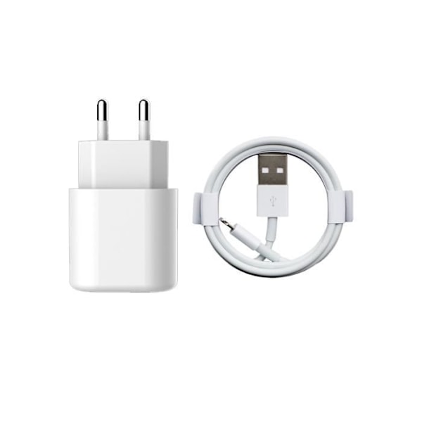 ANTCOOL Strömadapter - 20W Snabbladdning - iPhone 12 Pro Max Mini 11 Xs XR X 8 Plus - Dual Port USB C Vit