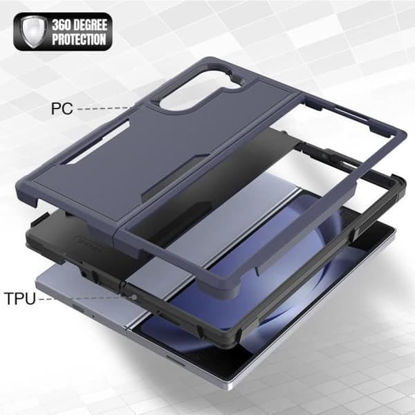 Coque - BOOLING - för Samsung Galaxy Z Fold 6 - Stötskydd - Rep防 - Mörkblå marinblå