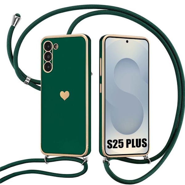 Coque för Samsung Galaxy S25 Plus (S25+) - Stöt- och repbeständig med grön nattrem. Nattgrönt