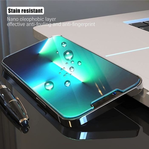 [3 st] Helkroppshärdat glas för iPhone 13 Pro Max (6,7") skärmskydd Transparent med svart kant