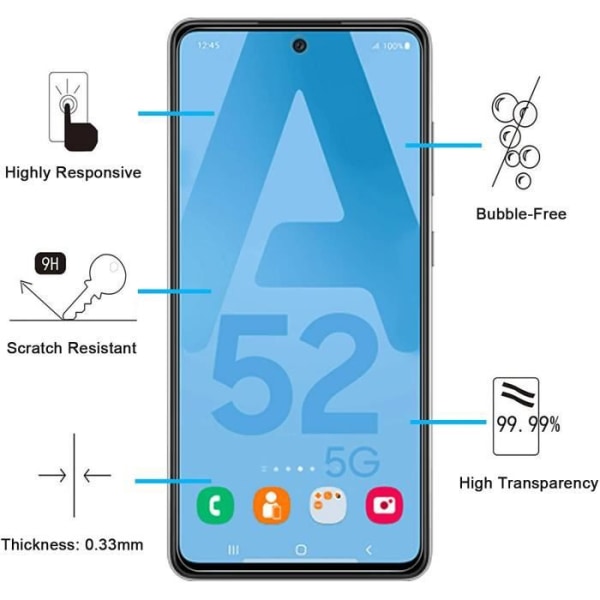 Advansia hærdet glas til Samsung Galaxy A52 [X1]