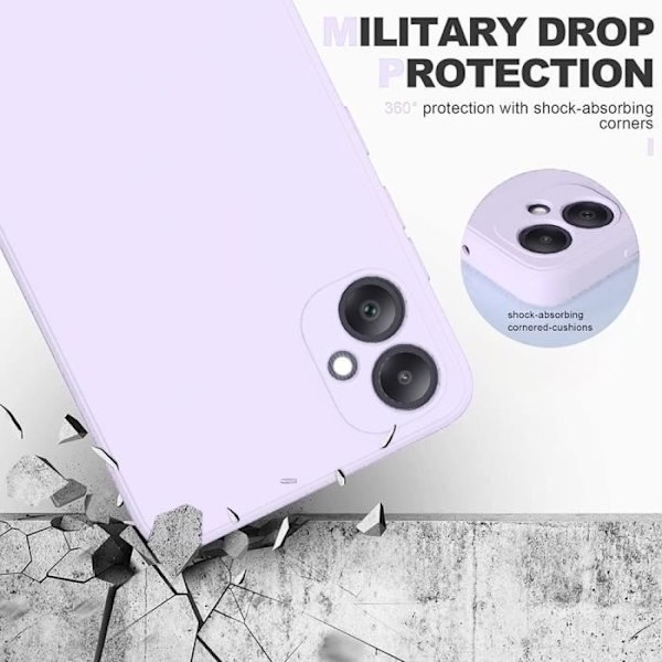Fodral till Samsung Galaxy A05 (ej för A05s) - Ultra Slim Liquid Silicone Protection Lila