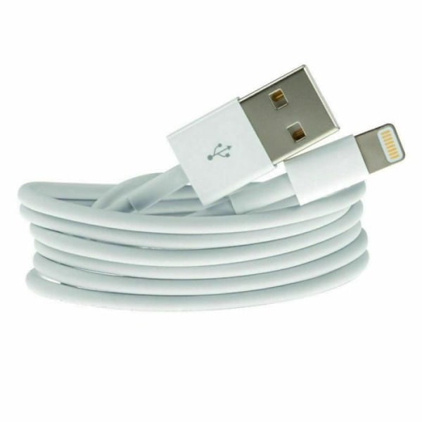 USB-laddningskabel Förstärkt sladd 2M Vit För iPhone 6 7 8 Plus X XS XR 11 Pro Max Vit