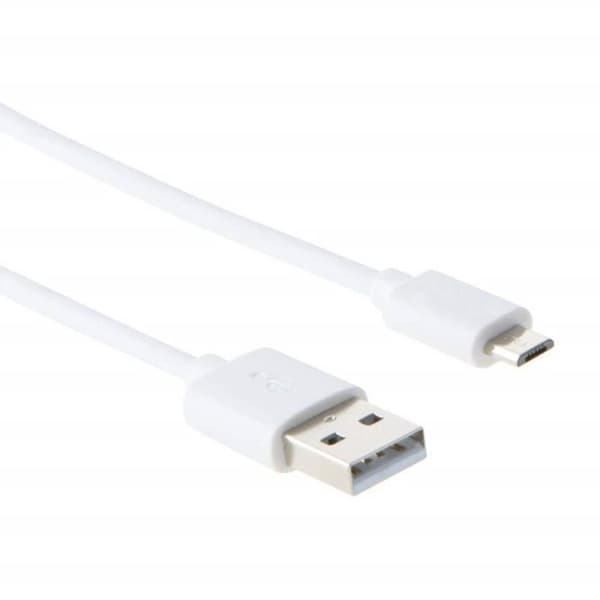 Micro USB Laddkabel - E.F.CONNECTION - 3-pack - 2M - Vit - Kompatibel med Android