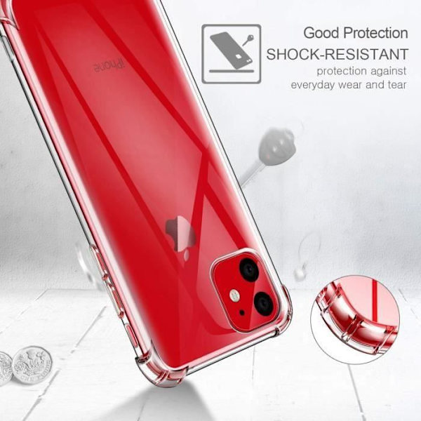 Fodral för iPhone 11 Pro Max, Transparent flexibelt stötsäkert stötfångarskydd Anti-repa silikon TPU Mjukt skyddande silikonskydd