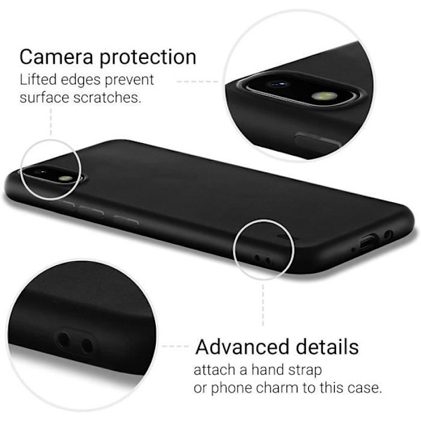 Silikonfodral för Samsung A10, svart - matt finish, tunt och tunt mjukt TPU-fodral