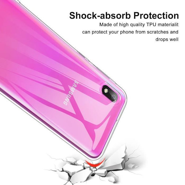 Coque - KuGi - Samsung Galaxy A10 - Silikon - Mjuk - Slät Vit