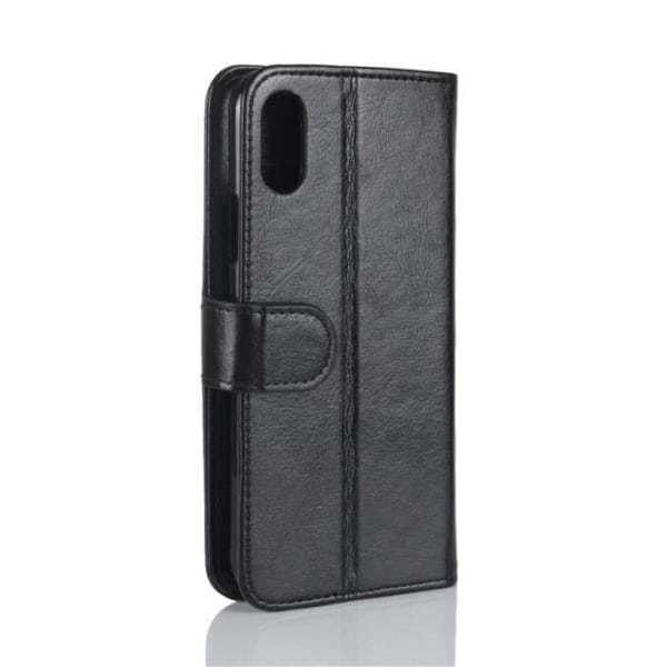 Coque - Premium - iPhone X / XS - PU Läder - Stötsäker - Ställfunktion - Svart Svart