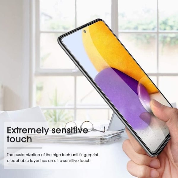 4x härdat glas för Samsung A73 5G, högresistans transparent 9H skyddsglasfilm Transparent