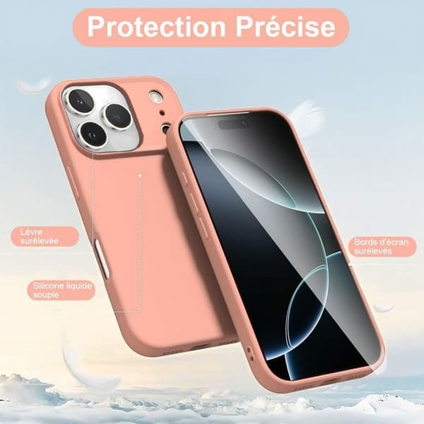 Skaft med Snodd - BOOLING - för iPhone 17 Pro Max - Stötdämpande Silikon - Rosa Rosa