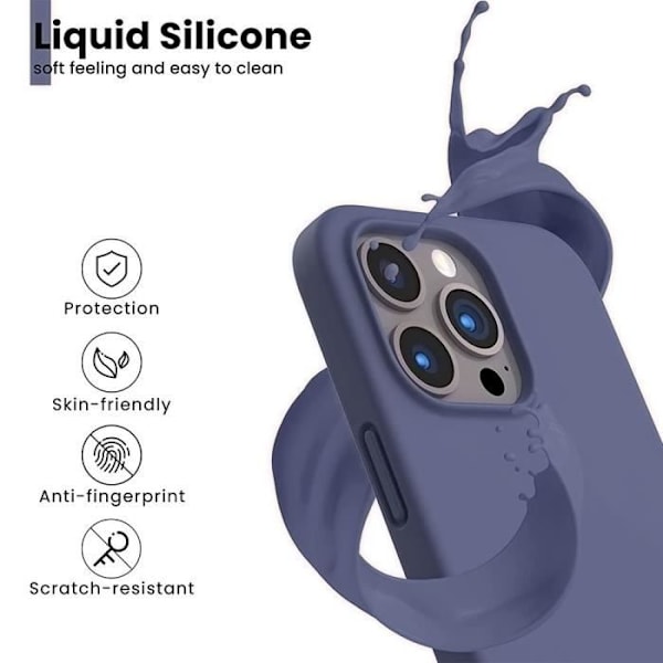 Skyddsskal - BOOLING - iPhone 16 Pro - Mjuk Silikon - Nattblå - Matt Effekt Nattblått