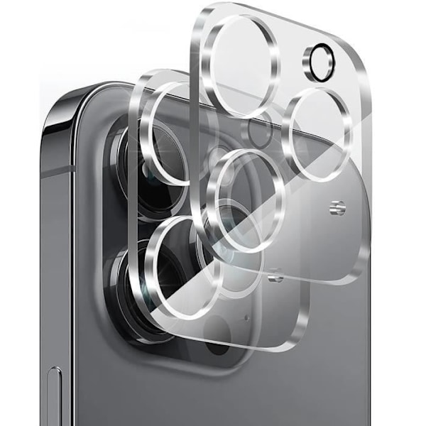 2 x härdat glas kameraskydd för iPhone 16 Pro Max Transparent
