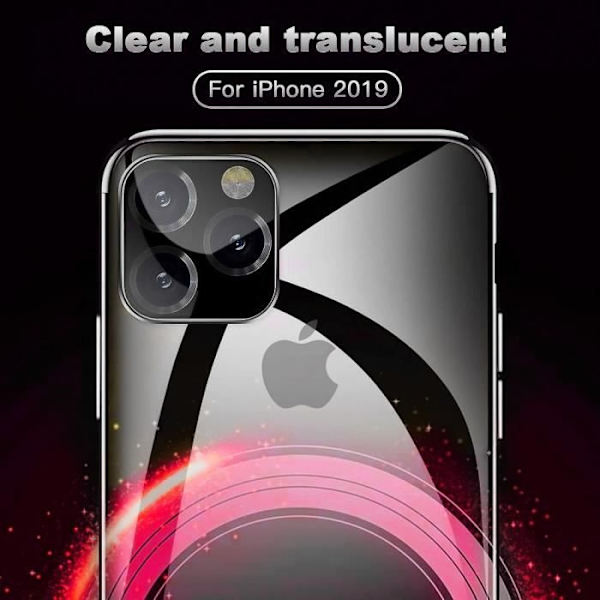 Skyddsfodral för iPhone 12 Pro Max - PROSHOP - Mjuk - Svart - 2 stötsäkra härdade glasögon Svart