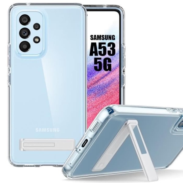 Stötsäkert fodral till Samsung Galaxy A53 5G - Transparent TPU-skydd med silverring