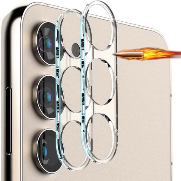 2 Kameraskydd för Samsung Galaxy S24, Stötsäkert härdat glas mot repor